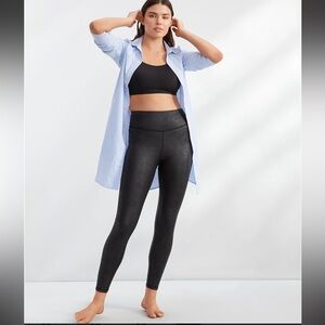 Bare Necessities Faux Leather High-Waist Leggings - Black M